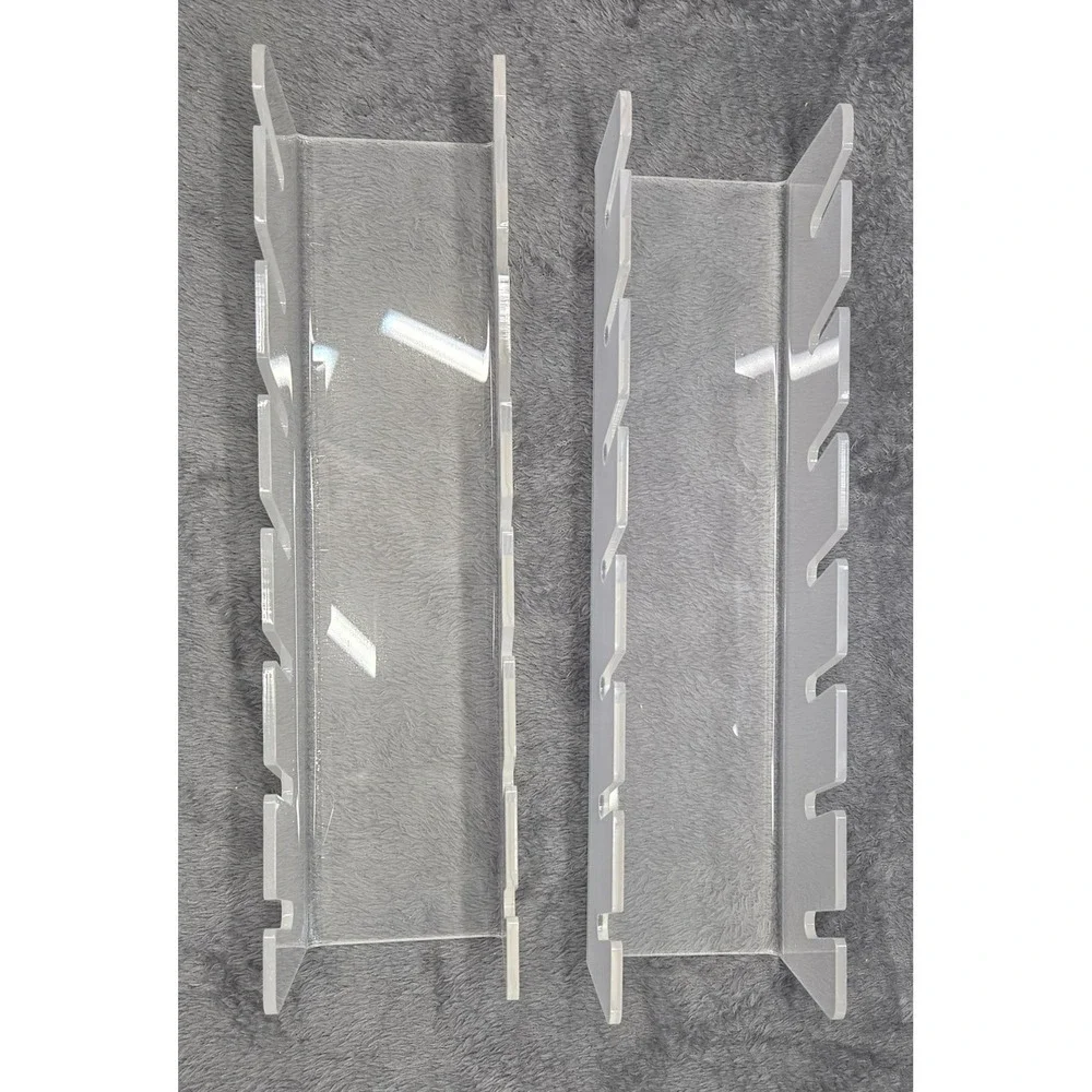 Clear Acrylic Hat and Sunglass Organizer Rack Set of 2 Slotted Display Stands - Picture 1 of 4